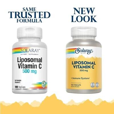 Вітамін С ліпосомальний Solaray Liposomal Vitamin C 500 мг, 100 рослинних капсул