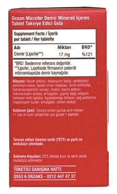 Залізо Orzax Ocean Microfer, 30 таблеток