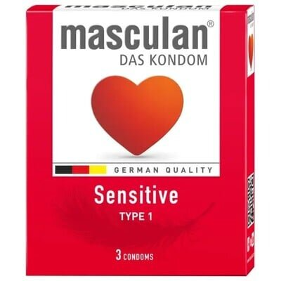 Презервативи Masculan Sensitive Тип 1 ніжний, 3 штуки