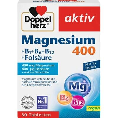 Доппельгерц актив Магній 400 + В1 + В6 + В12 таблетки №30 (10х3)