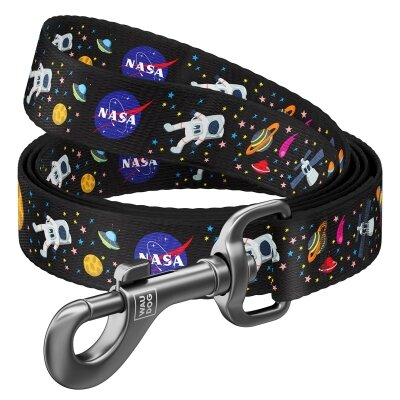 Повідець Collar WAUDOG Nylon малюнок NASA, ширина 15 мм довжина 122 см