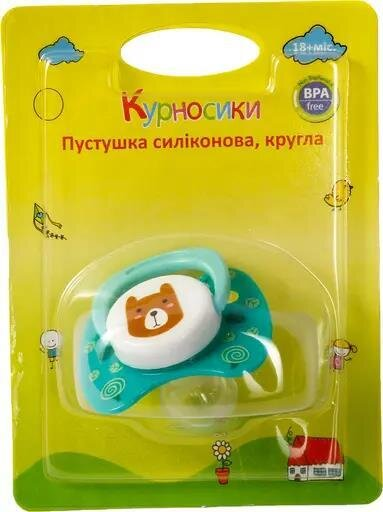 Пустушка силіконова Курносики 7215 кругла від 18 місяців, 1 шт