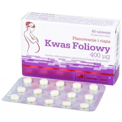Фолієва кислота Olimp Kwas Foliowy 400 мг, 60 таблеток