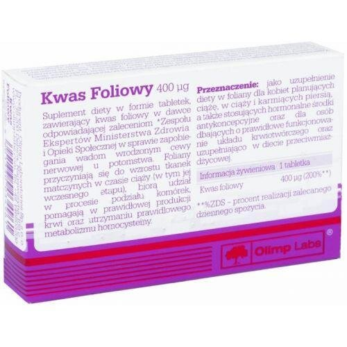Фолієва кислота Olimp Kwas Foliowy 400 мг, 60 таблеток