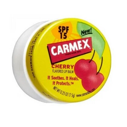 Бальзам для губ Carmex SPF15 зі смаком Вишні, баночка, 7.5 г