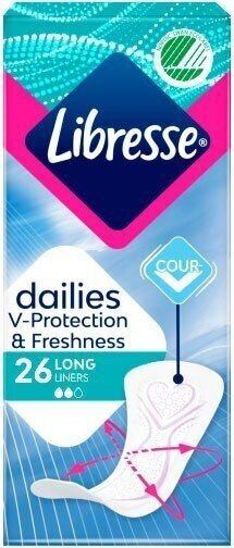 Прокладки щоденні гігієнічні Libresse Dailies Fresh Long, 26 шт