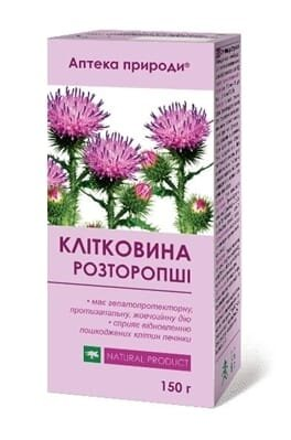Клітковина розторопші Аптека природи порошок по 150 г в пач.