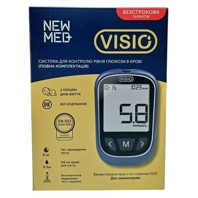 Глюкометр NewMed VISIO + тест-смужки NewMed VISIO 10 штук