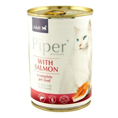 Консерва для котів Dolina Noteci Piper cat з лососем, 400 г