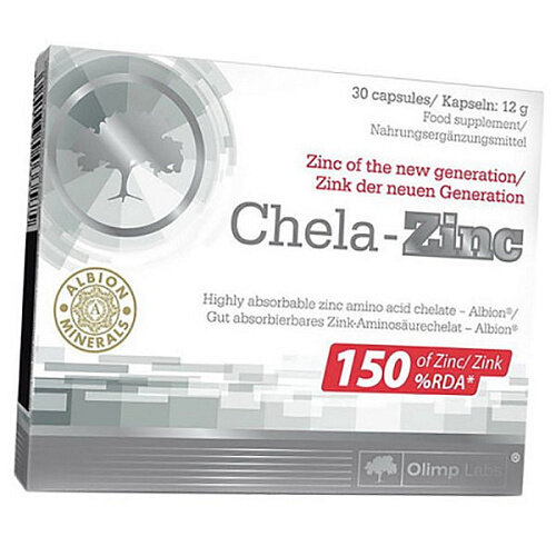 Хелатний цинк Olimp Chela-Zinc, 30 капсул