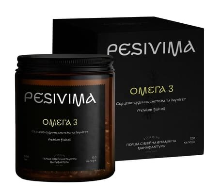 Омега-3 Pesivima Omega 3 Premium fish oil з високим вмістом EPA & DHA капсули по 500 мг №120