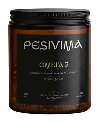 Омега-3 Pesivima Omega 3 Premium fish oil з високим вмістом EPA & DHA капсули по 500 мг №120