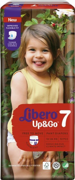Підгузки-трусики Libero Up&Go розмір 7, 16-26 кг, 32 шт