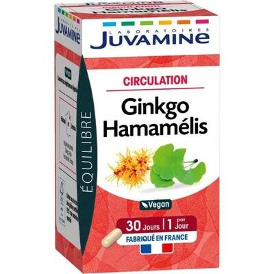 Дієтична добавка Juvamine Циркуляція Гінкго + гамамеліс капсули №30