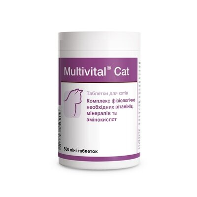 Мультівітал Кет Dolfos Multivital Cat для котів, 500 таблеток