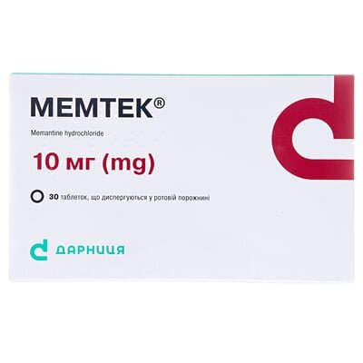 Мемтек таблетки, дисперг. в рот. порож. по 10 мг №30 (15х2)