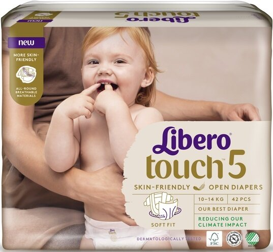 Підгузки Libero Touch розмір 5, 10-14 кг, 42 шт