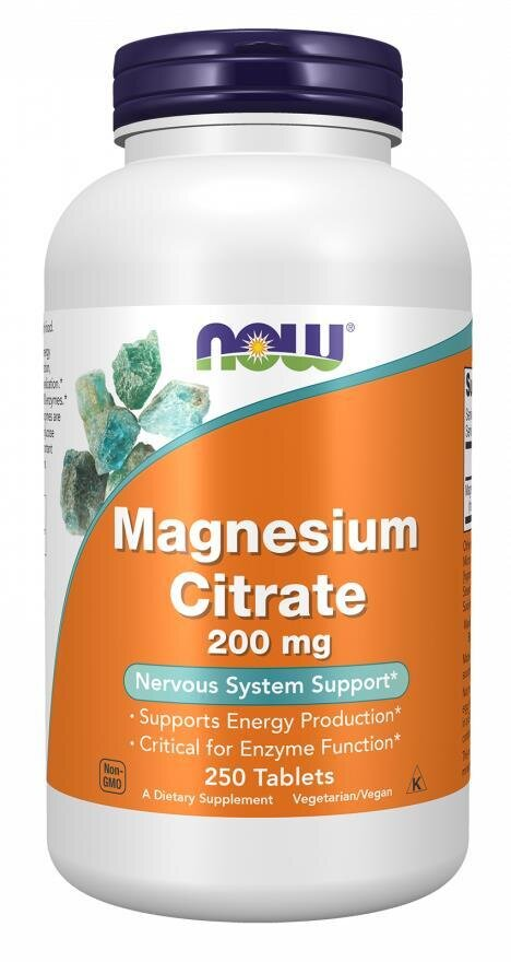 Магній цитрат NOW Magnesium Citrate 200 мг таблетки №250