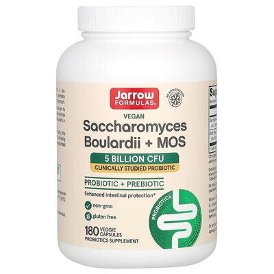 Сахароміцети Буларді Jarrow Formulas Saccharomyces Boulardii+ MOS, 180 капсул