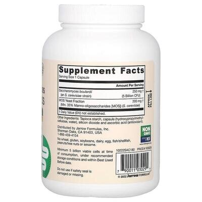 Сахароміцети Буларді Jarrow Formulas Saccharomyces Boulardii+ MOS, 180 капсул