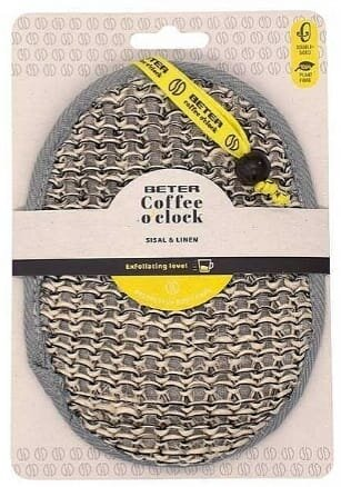 Мочалка для душу Beter Coffee O'clock з сизалю і льону
