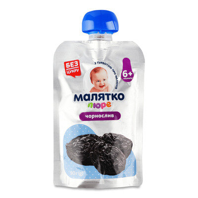 Пюре фруктове Малятко Чорнослив, 90 г