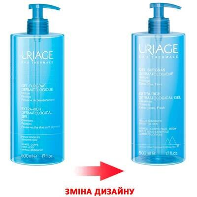 Гель очищаючий Uriage Очищення та гігієна дерматологічний для обличчя та тіла, 500 мл
