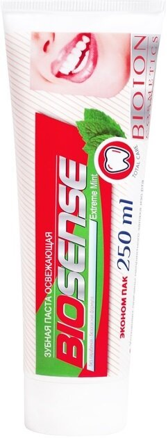 Зубна паста Bioton Cosmetics Biosense Extreme Mint, 250 мл