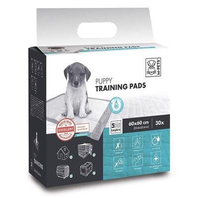 Пелюшки M-Pets Puppy Training Pads для привчання цуценят до туалету, розмір 60х60 см, 30 штук