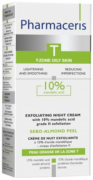 Крем для обличчя Pharmaceris T Sebo-almond Peel 10% нічний II ступінь відлущування з 10% мигдальною кислотою, 50мл