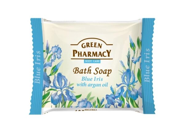 Мило тверде Green Pharmacy Блакитний ірис з олією аргани, 100 г