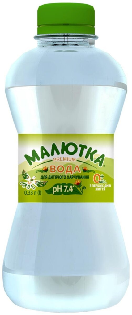 Вода питна Малютка Premium дитяча негазована, 0,33 л