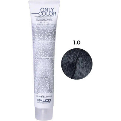 Крем-фарба для волосся Palco Professional Only Color безаміачна № 1.0 чорний, 100 мл