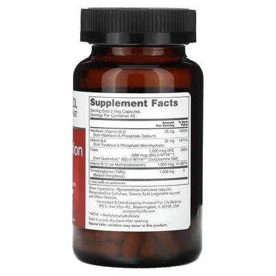 Вітаміни групи В Protocol for Life Balance Methyl-Action, 90 веганських капсул