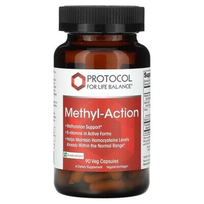 Вітаміни групи В Protocol for Life Balance Methyl-Action, 90 веганських капсул