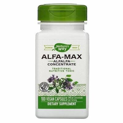 Люцерни концентрат Nature's Way Alfa-Max 840 мг, 100 вегетаріанських капсул