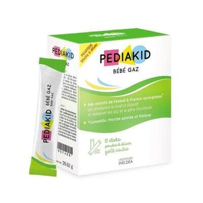 Педіакід PEDIAKID Bebe Gaz Бебі-газ для дітей для зняття здуття живота порошок по 2,21 г №12 у стіках