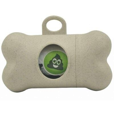 Диспенсер M-Pets Poo Bamboo Waste Bag з бамбуку з органічними мішками для відходів життєдіяльності тварин