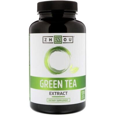 Зелений чай екстракт Zhou Nutrition Green Tea, 120 вегетаріанських капсул