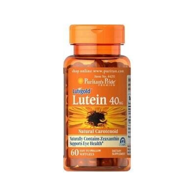 Лютеїн для зору з зеаксантином Puritan's Pride Lutein 40 мг з Zeaxanthin Lutigold, 60 гелевих капсул