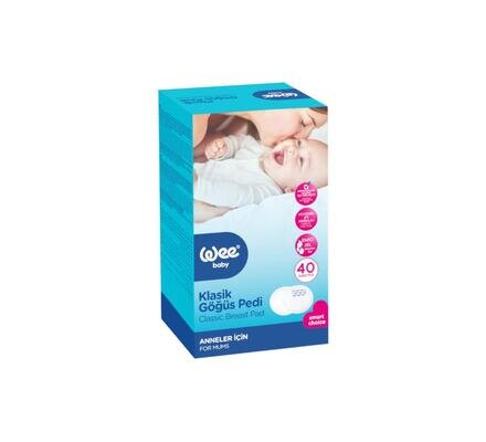 Вкладиші лактаційні Wee Baby класичні для бюстгальтера, 40 штук
