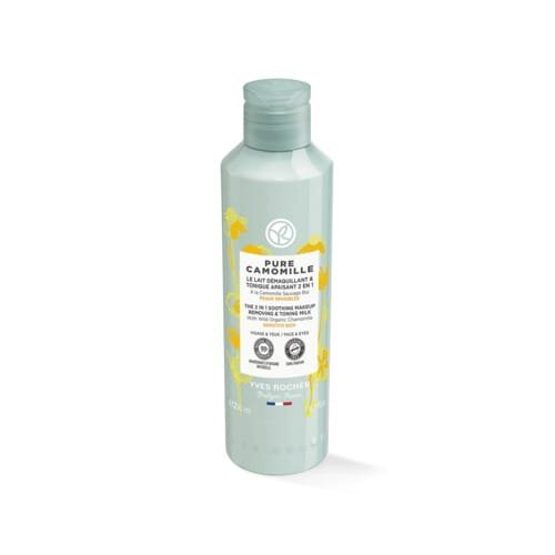Молочко-тонік для демакіяжу Yves Rocher Pure Camomille 2в1 з Ромашкою для чутливої шкіри, 200 мл
