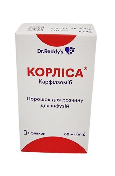 Корліса порошок для р-ну д/інф. по 60 мг №1 у флак.