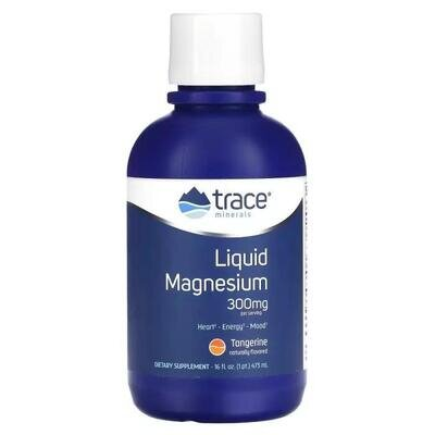Магній Trace Minerals Liquid Magnesium 300 мг зі смаком мандарину розчин, 473 мл