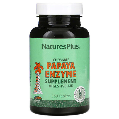 Фермент Папайї Nature's Plus Chewable Papaya Enzyme Supplement, 360 таблеток