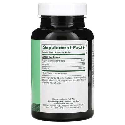 Фермент Папайї Nature's Plus Chewable Papaya Enzyme Supplement, 360 таблеток