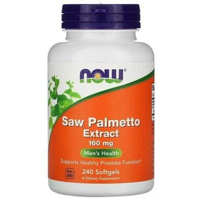 Со Пальметто екстракт NOW Saw Palmetto Extract 160 мг м'які капсули №240