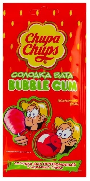 Жувальна гумка Chupa Chups Fairy Floss Полуниця, 11 г