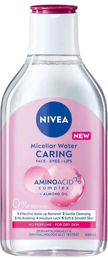 Міцелярна вода Nivea Caring Ніжна для сухої шкіри (89258), 400 мл