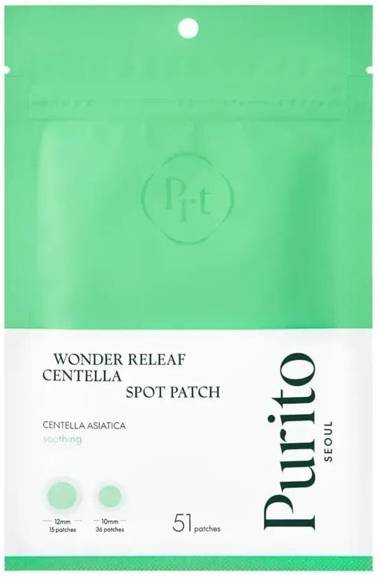 Патчі від прищів Purito Seoul Wonder Releaf Centella Spot Patch заспокоюючі для всіх типів шкіри, 51 шт